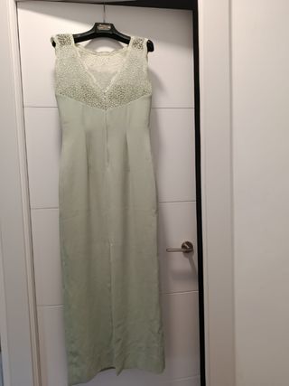 Vestido largo fiesta verde