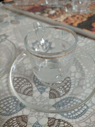 Juego café cristal 11 tazas