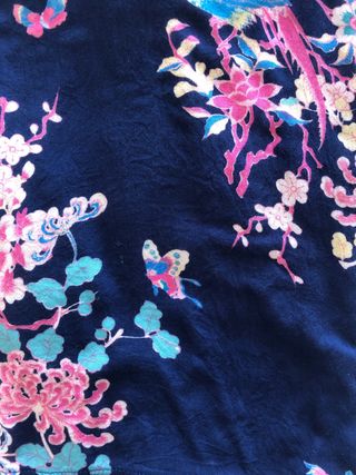 Top Stradivarius flores - Azul y Rosa