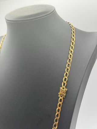 Ref265 Cadena Barbada de oro de 18k maziza