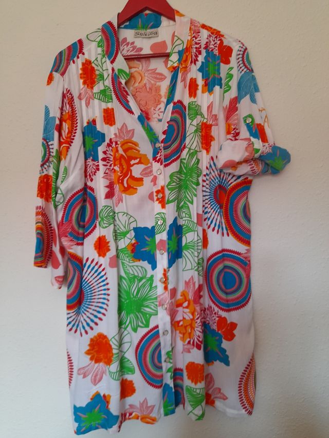 Vestido playero multicolor