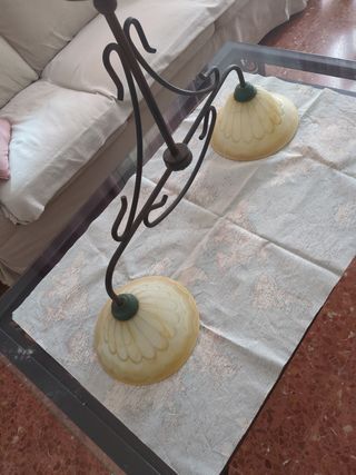 LOTE URGE venta HOY. Lámparas antigua madera talla