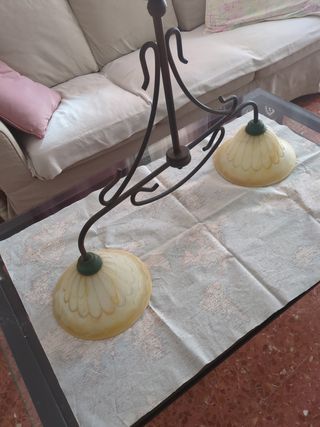 LOTE URGE venta HOY. Lámparas antigua madera talla