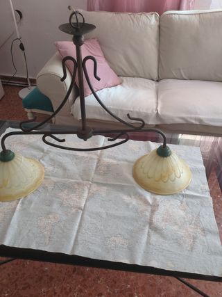 LOTE URGE venta HOY. Lámparas antigua madera talla