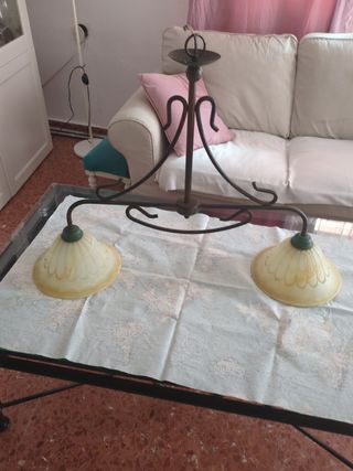 LOTE URGE venta HOY. Lámparas antigua madera talla
