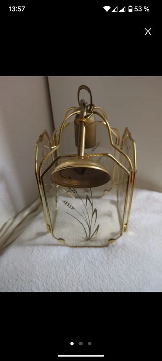 LOTE URGE venta HOY. Lámparas antigua madera talla