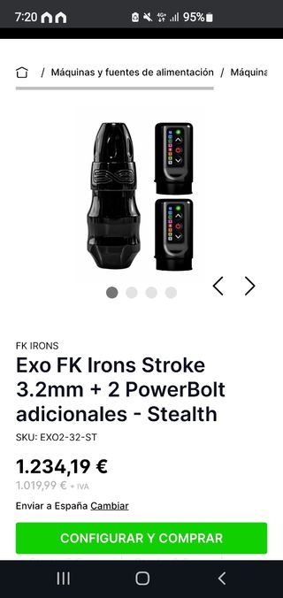 Exo Fk irons stroke 3.2mm