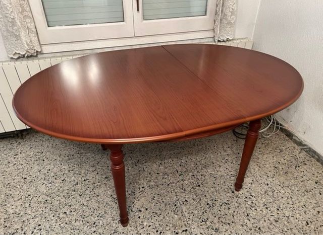 Mesa redonda extensible madera