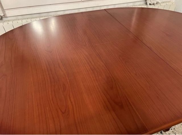 Mesa redonda extensible madera