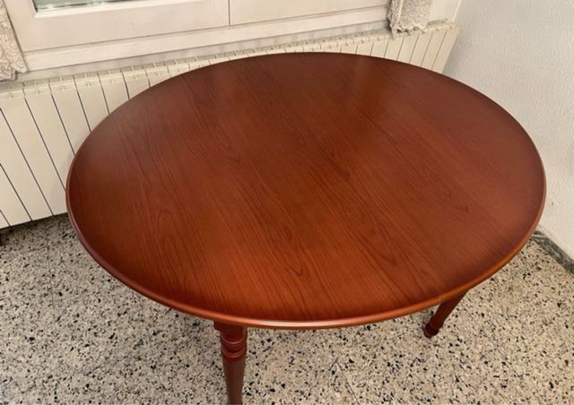 Mesa redonda extensible madera