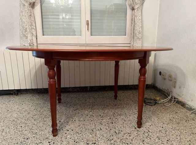 Mesa redonda extensible madera