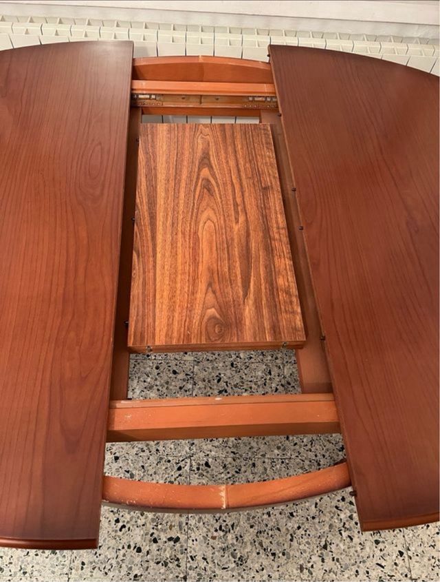 Mesa redonda extensible madera