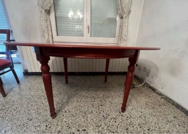 Mesa redonda extensible madera