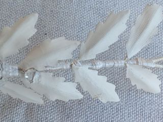 Tocado novia blanco plata