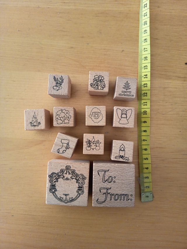 Sellos Navidad infantiles - 12 uds