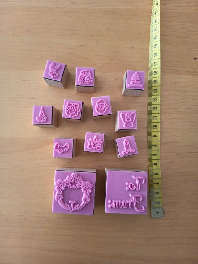 Sellos Navidad infantiles - 12 uds