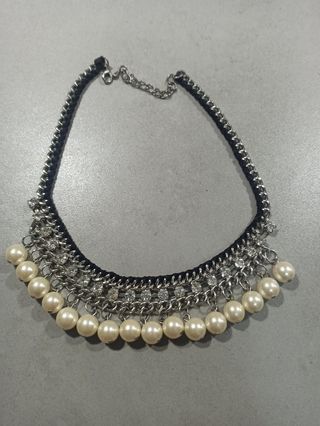 Collar perlas-bisutería elegante
