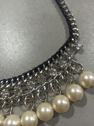 Collar perlas-bisutería elegante
