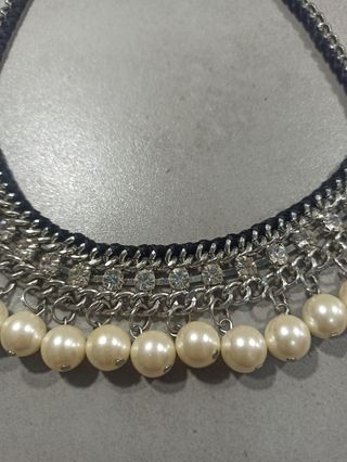 Collar perlas-bisutería elegante