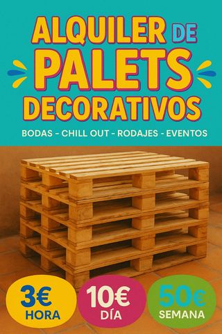 Alquiler Palets Decorativos 1x1,20