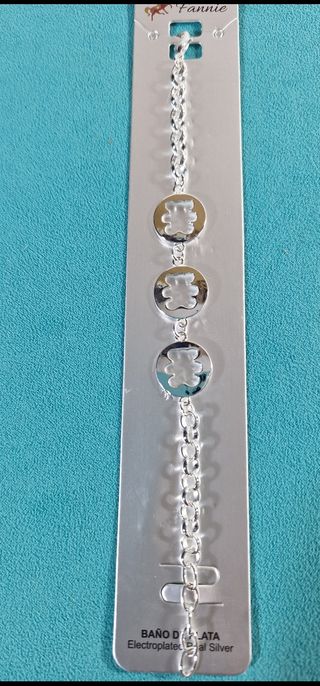 Pulseras "-OSITO-" Baño plata 925