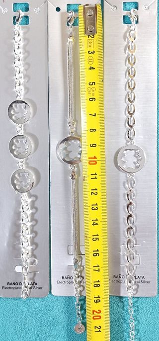 Pulseras "-OSITO-" Baño plata 925
