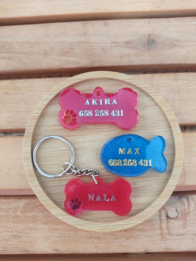 Chapas resina mascotas