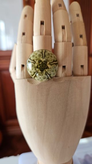 Colgante y anillo erizo mar