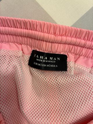 Bañador Zara rosa hombre