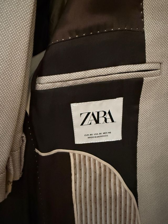 Traje Zara Gris Hombre Nuevo Talla 46