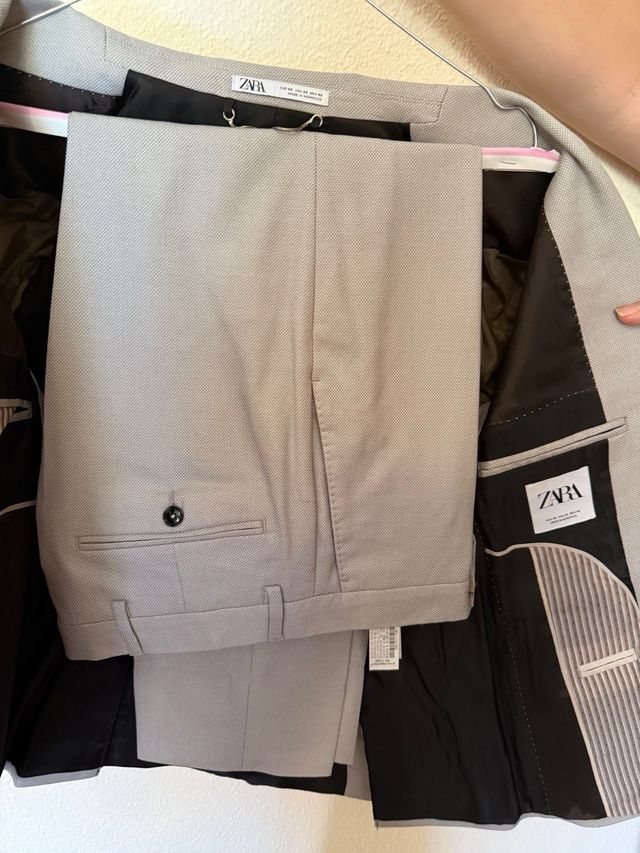 Traje Zara Gris Hombre Nuevo Talla 46