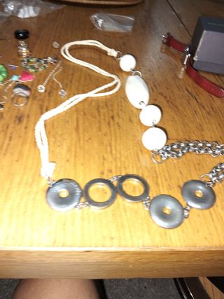 Collar Bimba y Lola - acero y Blanco
