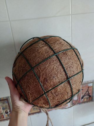 MACETA COLGANTE DE FIBRA DE COCO, NUEVA 