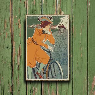 PLACA METALICA BICICLETA CARTEL ANUNCIO VINTAGE