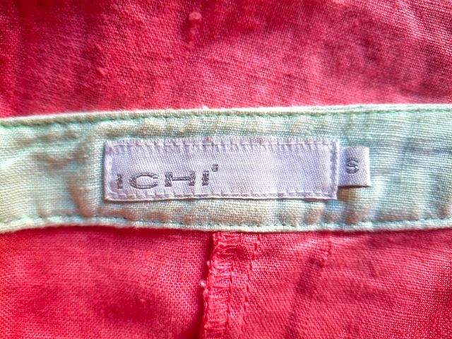 Vestido 100% lino ICHI rosa salmón