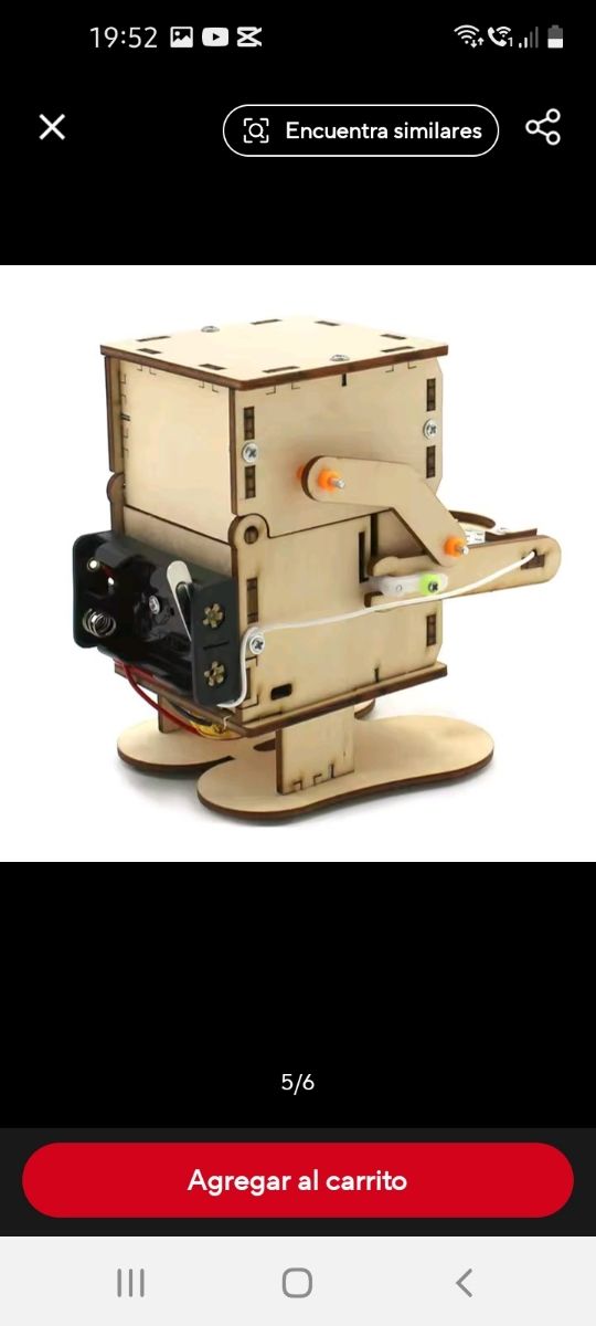 Robot hucha de madera DIY
