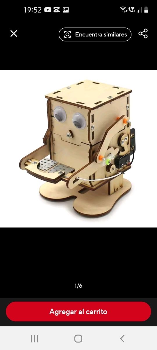 Robot hucha de madera DIY