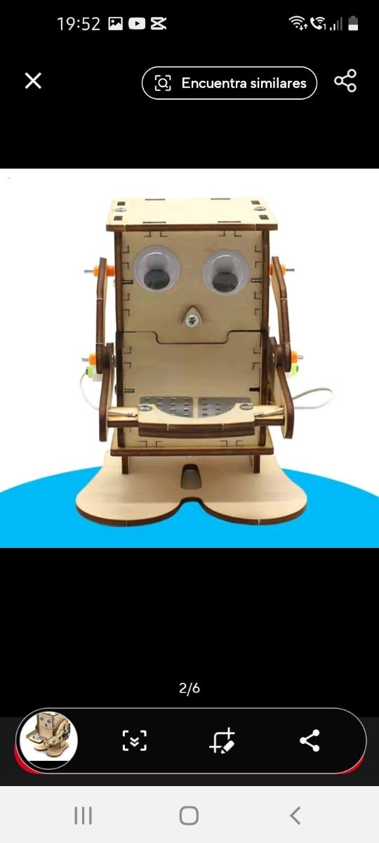 Robot hucha de madera DIY