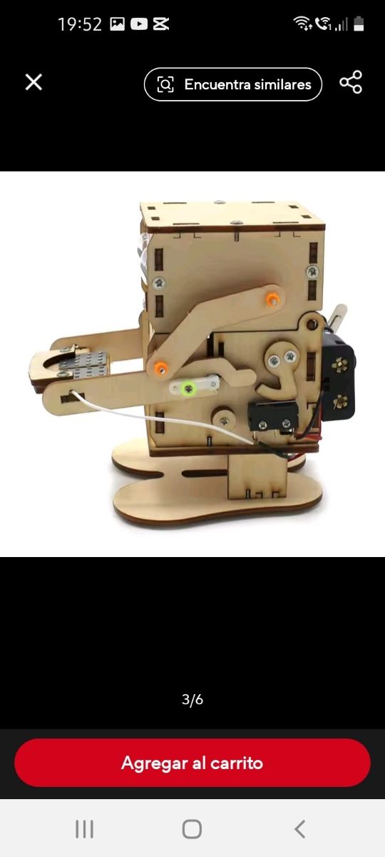 Robot hucha de madera DIY