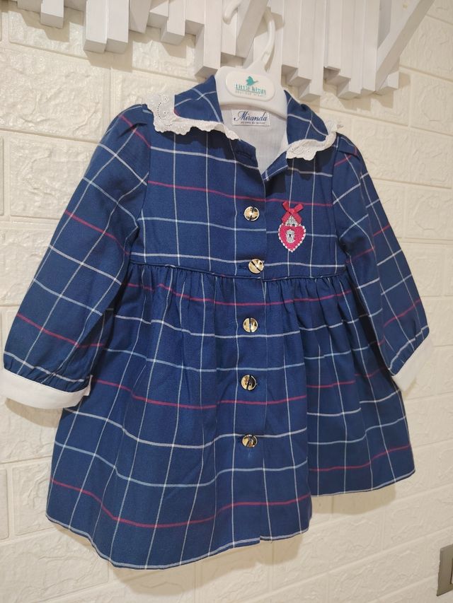Vestido Miranda niña 24m cuadros