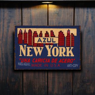 PLACA METALICA CUCHILLAS DE AFEITAR CARTEL ANUNCIO