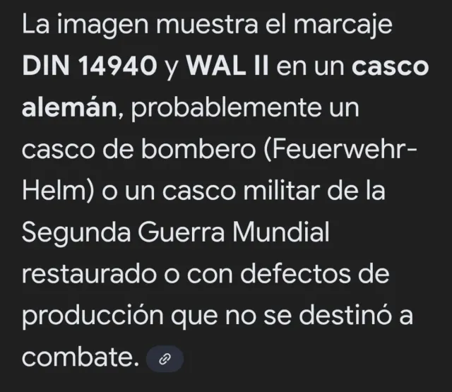 Casco Alemán DIN 14940 restaurado