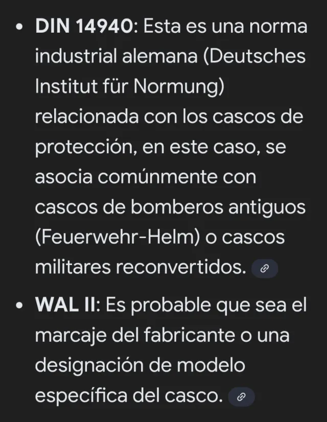 Casco Alemán DIN 14940 restaurado