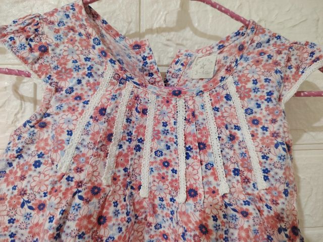 Vestido+Braga Bebé 3-6m Brotes