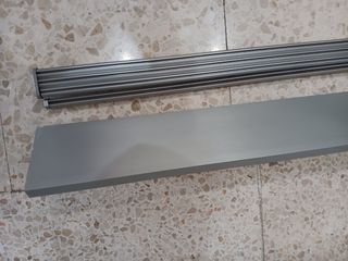 Riel para cortina - metal gris