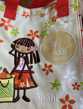 Bolsas Peonia & Igui - rojas y beige