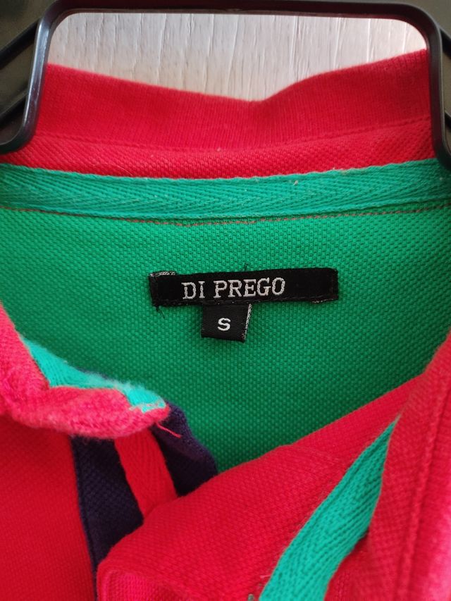 Polo hombre DI PREGO rojo-verde talla S