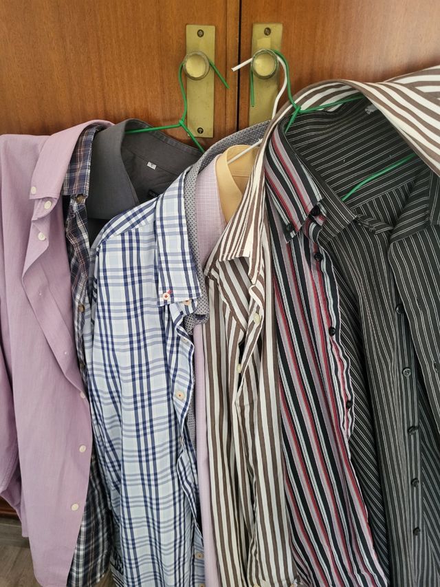 10 Camisas Hombre L - Azul, Morado i otros