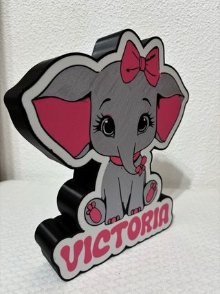 Lampara led Elefante Bebé personalizada 