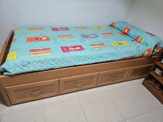 Cama juvenil con cajones